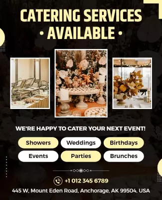 Versatile Catering Services for Events Flyer Template
