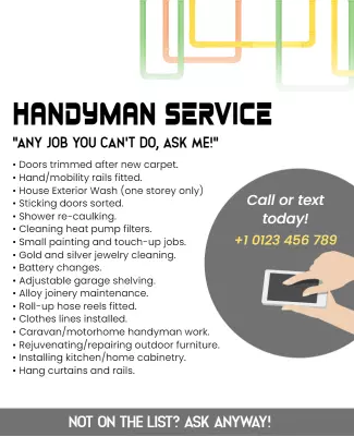 Versatile Handyman Services Advertisement Flyer Template