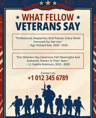 Veterans Appreciation Testimonial Flyer Template
