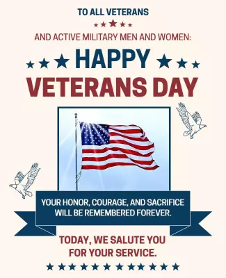 Veterans Day Celebration Tribute Flyer Template