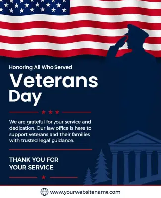 Veterans Day Tribute Event Poster Template