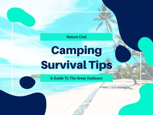 Vibrant Abstract Camping Safety Tips Visual Presentation Template