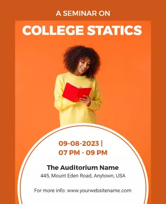 Vibrant Abstract College Seminar Information Flyer Template