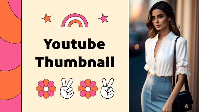 Vibrant Abstract Shapes Fashion YouTube Thumbnail Template