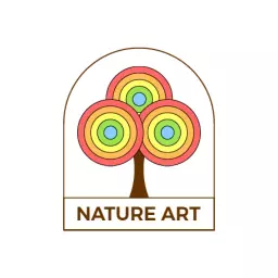 Vibrant Abstract Tree Design Celebrating Nature Art Logo Template