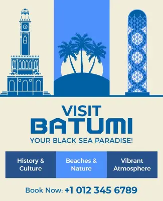 Vibrant Batumi Tourism Flyer Template