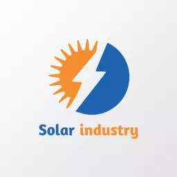 Vibrant Blue and Orange Energyful Solar Industry Logo Template