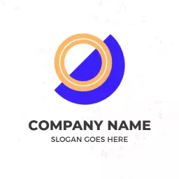 Vibrant Blue and Orange O Letter Design for Branding Logo Template