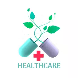 Vibrant Blue and Purple Capsules Representing Healthcare Logo Template