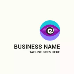 Vibrant Blue and Purple Design for Eye Care Center Logo Template