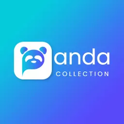 Vibrant Blue and Purple Panda Collection Logo Template