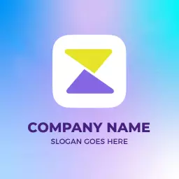 Vibrant Blue and Purple Z Letter Design for Company Logo Template