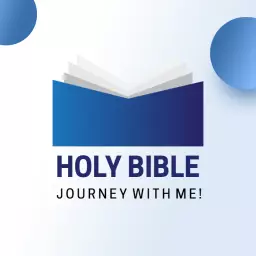 Vibrant Blue and White Holy Bible Invitation to Journey Logo Template