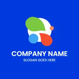 Vibrant Blue Background Featuring Creative Company Logo Template