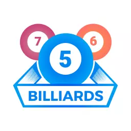 Vibrant Blue Billiards Balls Representing Competitive Sports Logo Template