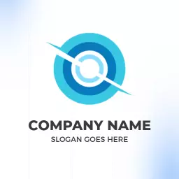 Vibrant Blue Circular Design Highlighting O Letter Logo Template
