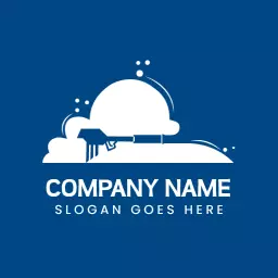Vibrant Blue Design Highlighting Effective Pressure Washing Logo Template