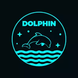 Vibrant Blue Dolphin Dancing Above A Wavy Ocean Logo Template