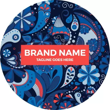 Vibrant Blue Floral Pattern Artistry Business Card Template