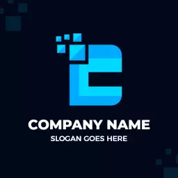 Vibrant Blue Letter E Design for Modern Logo Creation Logo Template
