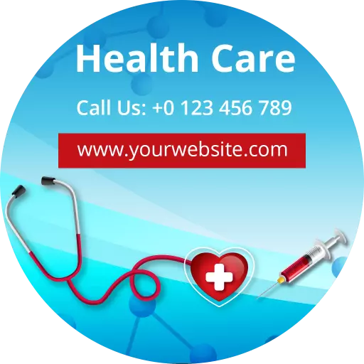 Vibrant Blue Medical Health Care Services Business Card Template