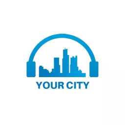 Vibrant Blue Skyline Merging Music Culture in Your City Logo Template