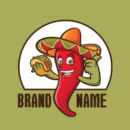 Vibrant Chili Pepper and Taco Design Celebrating Mexico Logo Template