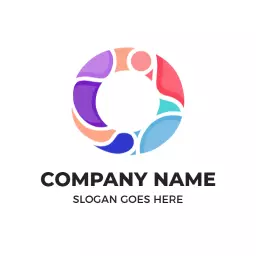 Vibrant Circular Design Featuring Diverse Shapes O Letter Logo Template