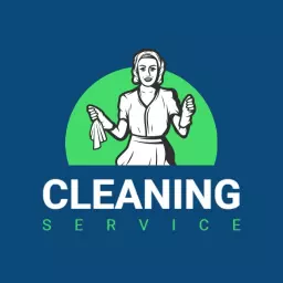 Vibrant Circular Design Showcasing Cleaning Service Logo Template