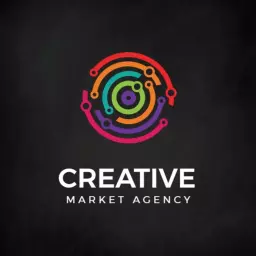 Vibrant Circular Design Showcasing Creative Marketing Logo Template