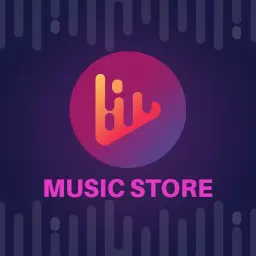 Vibrant Circular Design Showcasing Music Store Experience Logo Template