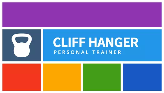 Vibrant Color Block Fitness Personal Trainer Business Card Template