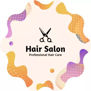 Vibrant Colorful Abstract Hair Salon Business Card Template