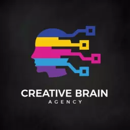Vibrant Colorful Brain Design Representing Innovative Marketing Logo Template