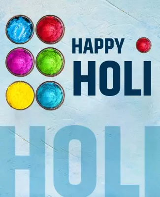 Vibrant Colorful Celebration of Holi Festival Poster Template