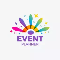Vibrant Colorful Design Showcasing Creative Event Planner Logo Template