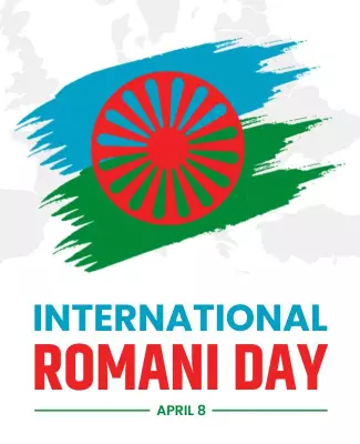Vibrant Colorful International Romani Day Celebration Poster Template