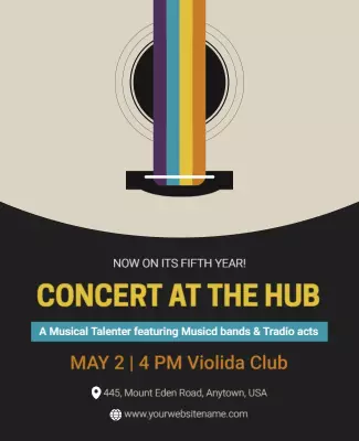 Vibrant Colorful Music Concert Event Poster Template