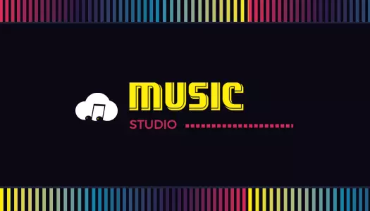 Vibrant Colorful Music Studio Business Card Template