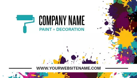 Vibrant Colorful Painting Service Business Card Template