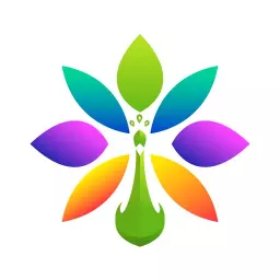 Vibrant Colorful Peacock Design Representing Beauty Logo Template