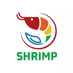 Vibrant Colorful Shrimp Design Representing Seafood Cuisine Logo Template