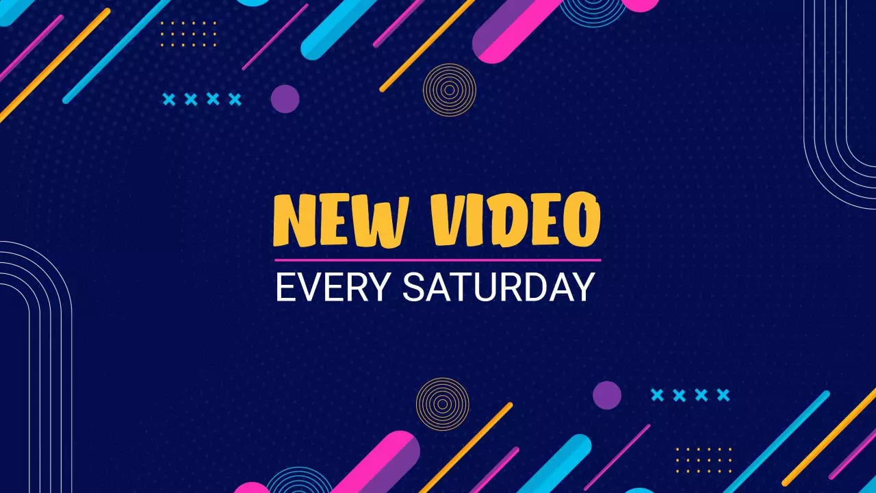 Vibrant Colorful Stripes on Dark Blue YouTube Banner Template