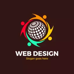 Vibrant Community Collaboration in Web Design Logo Template