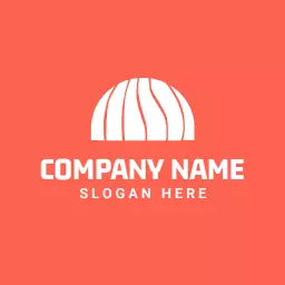 Vibrant Coral Background with Modern Company Logo Design Template