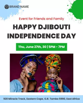 Vibrant Cultural Celebration for Djibouti Independence Day Poster Template