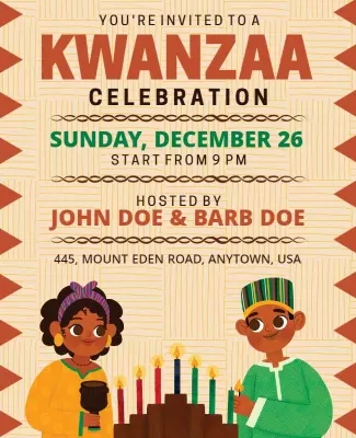 Vibrant Cultural Kwanzaa Celebration Flyer Template