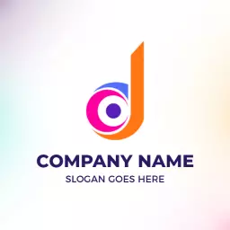 Vibrant D Letter Design with Stylish Color Fusion Logo Template