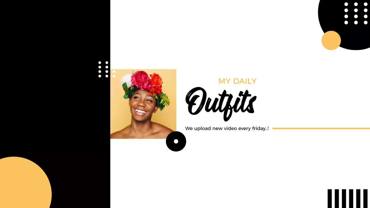 Vibrant Daily Outfits with Cheerful Colors YouTube Banner Template