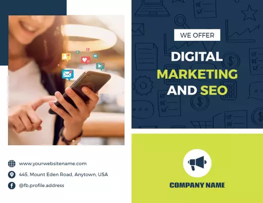 Vibrant Digital Marketing and SEO Services Brochure Template